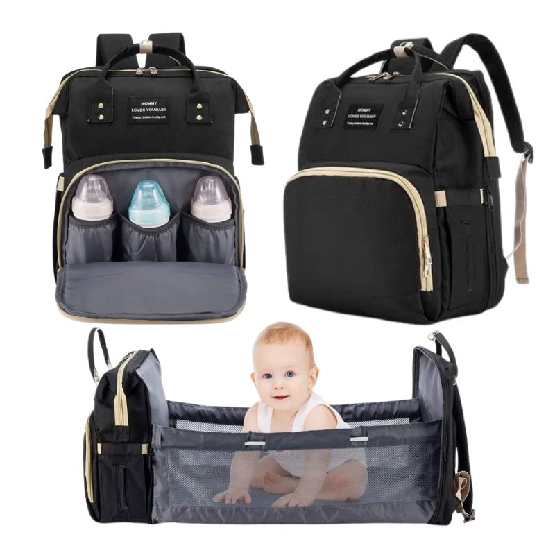 Bolsa Inteligente para Mães: Carregador USB, Porta Mamadeiras e Trocador de Fraldas Bolsa Maternidade Bambino Loja do Bambino 