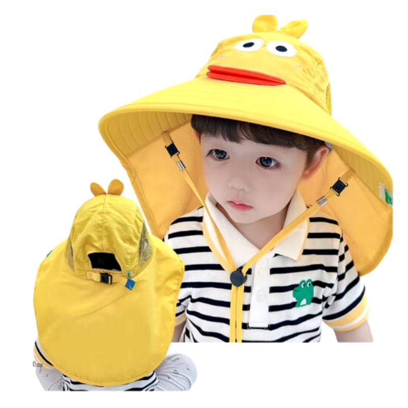 Boné Tapa-sol Infantil Bambino Boné Tapa-sol Infantil Bambino Loja do Bambino Amarelo Tamanho Único 