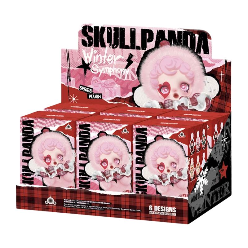 Boneca Skullpanda Colecionável Boneca Skullpanda Colecionável Loja do Bambino Combo 6 Unidades 14cm 