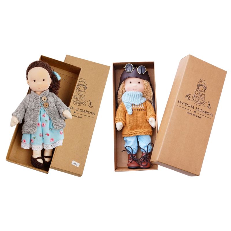 Boneca de Pano Artesanal Brinquedo Infantil Boneca de Pano Loja do Bambino Combo 01 28x6x12cm 