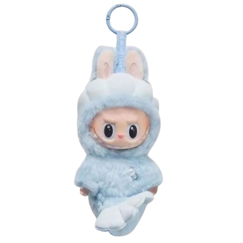 Boneco Labubu Merlin Sereia Azul Colecionável Boneco Labubu Merlin Sereia Azul Colecionável Loja do Bambino Modelo Exclusivo 17cm 