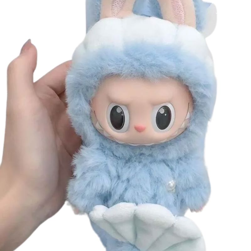 Boneco Labubu Merlin Sereia Azul Colecionável Boneco Labubu Merlin Sereia Azul Colecionável Loja do Bambino 