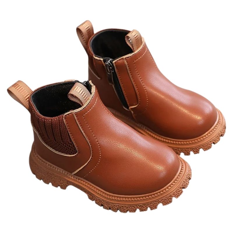 Bota Cano Curto Infantil com Zíper Lateral Bota Cano Curto Infantil com Zíper Lateral Loja do Bambino Marrom 21 (13.5cm) 