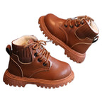 Bota Coturno de Couro Infantil Pelúciada Bota Coturno de Couro Infantil Peluciada Loja do Bambino 