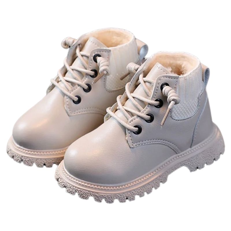 Bota Coturno de Couro Infantil Pelúciada Bota Coturno de Couro Infantil Peluciada Loja do Bambino 