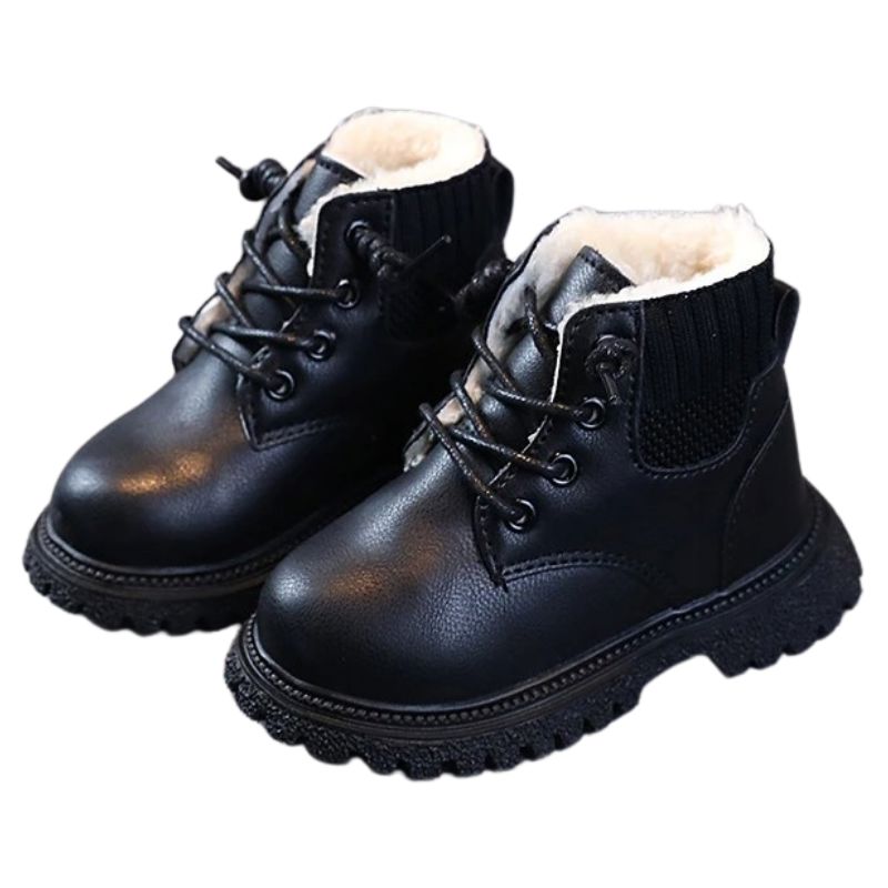 Bota Coturno de Couro Infantil Pelúciada Bota Coturno de Couro Infantil Peluciada Loja do Bambino 