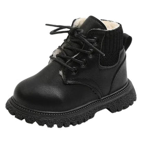 Bota Coturno de Couro Infantil Pelúciada Bota Coturno de Couro Infantil Peluciada Loja do Bambino Preto 21 (13.5cm) 