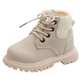Bota Coturno de Couro Infantil Pelúciada Bota Coturno de Couro Infantil Peluciada Loja do Bambino Bege 21 (13.5cm) 