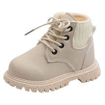 Bota Coturno de Couro Infantil Pelúciada Bota Coturno de Couro Infantil Peluciada Loja do Bambino Bege 21 (13.5cm) 