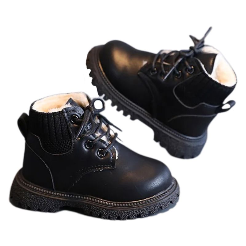 Bota Coturno de Couro Infantil Pelúciada Bota Coturno de Couro Infantil Peluciada Loja do Bambino 