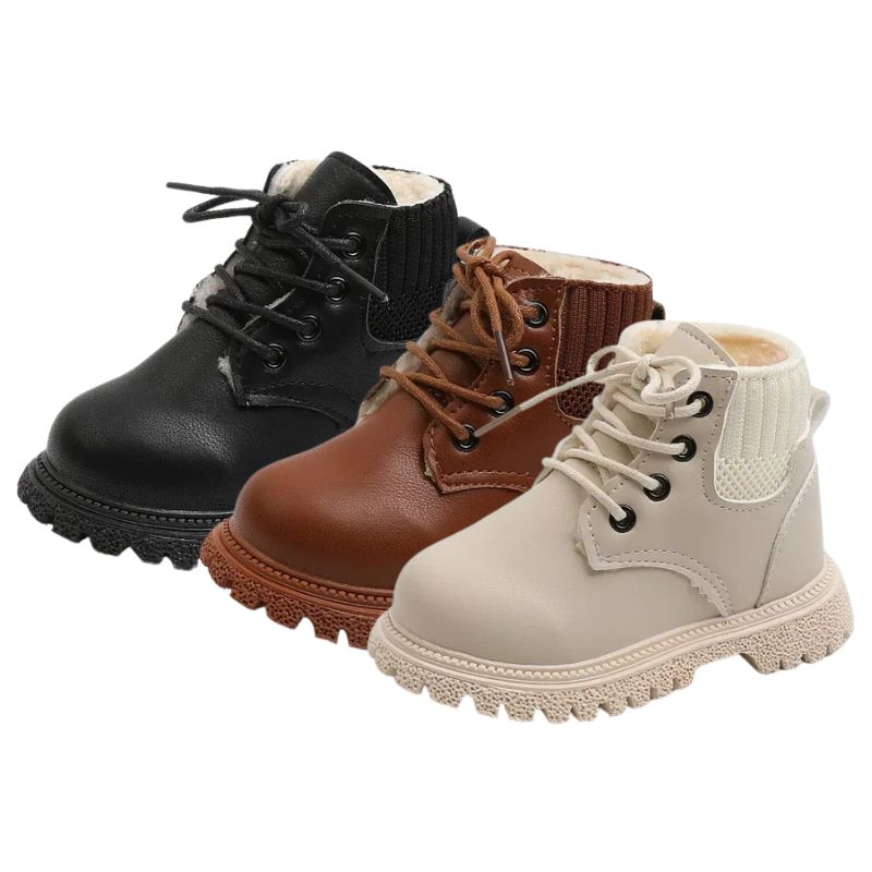 Bota Coturno de Couro Infantil Pelúciada Bota Coturno de Couro Infantil Peluciada Loja do Bambino 