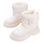 Bota Coturno Infantil Peluciada Velcro Bota Coturno Infantil Peluciada Velcro Loja do Bambino Branco 21 (14cm) 