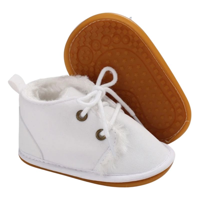 Bota Infantil Bebê Com Pelúcia Interna Bota Infantil Bebê Com Pelúcia Interna Loja do Bambino Branco 0 a 6 meses (11cm) 