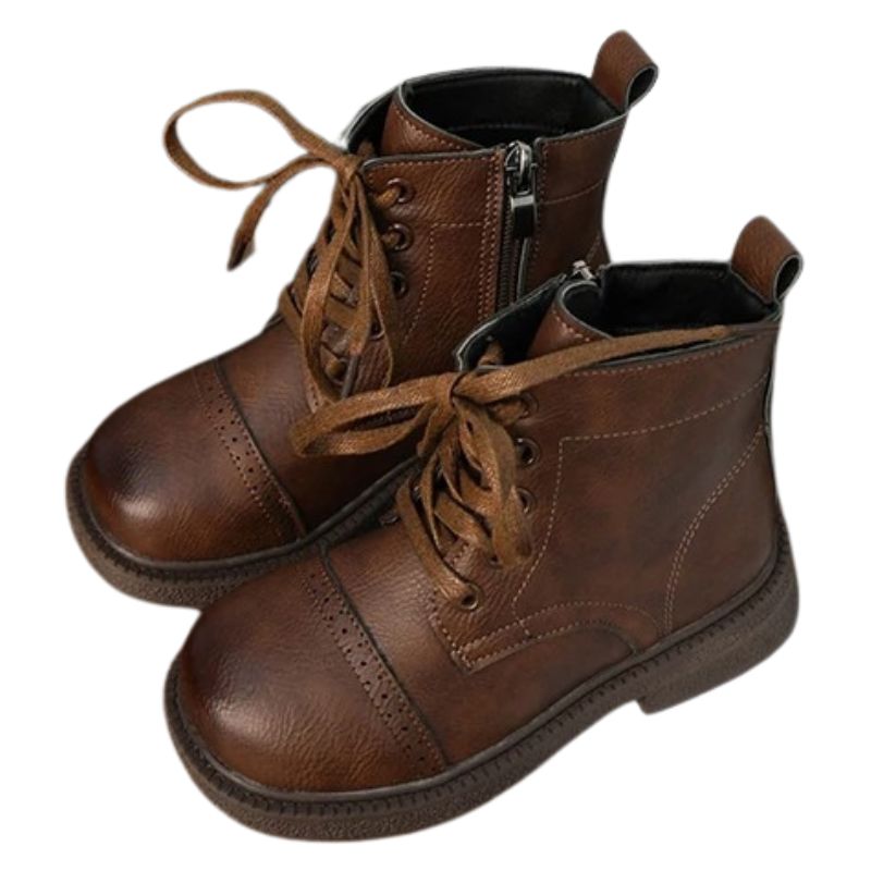 Bota Infantil Feminina Cano Médio Bota Infantil Feminina Cano Médio Loja do Bambino Marrom 26 (16.5cm) 
