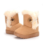 Bota Pelúcia de Inverno Infantil - Pantufinha Revestida de Lã Bota Pelúcia de Inverno Infantil Loja do Bambino Bege 21 (13cm) 
