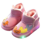 Botinha Infantil Com Luz LED Patinho Botinha Infantil Com Luz LED Patinho Loja do Bambino Rosa 21 (13cm) 