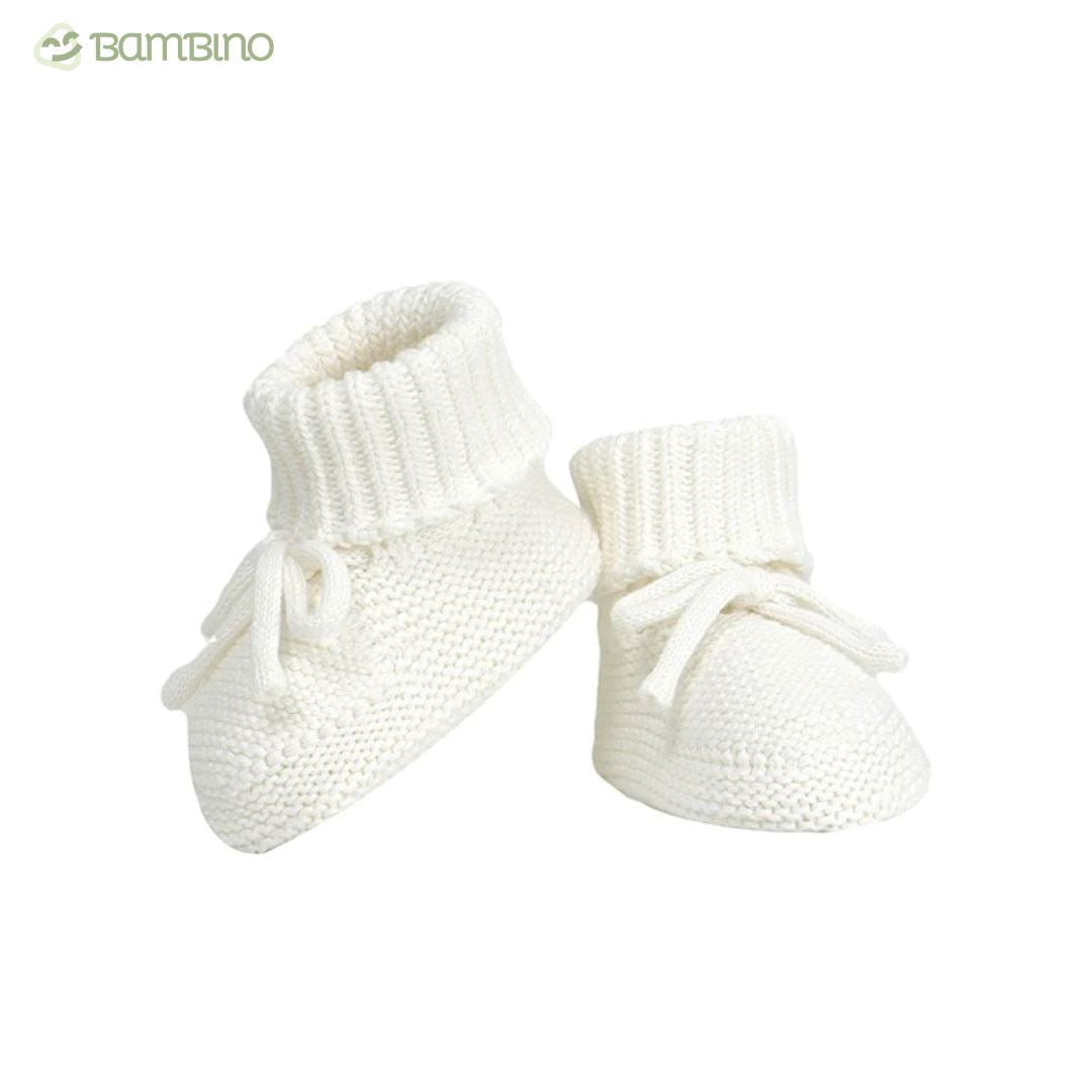 Sapatinho em Malha Artesanal para Bebês Sapatinho em Malha Artesanal para Bebês Loja do Bambino Branco 9 
