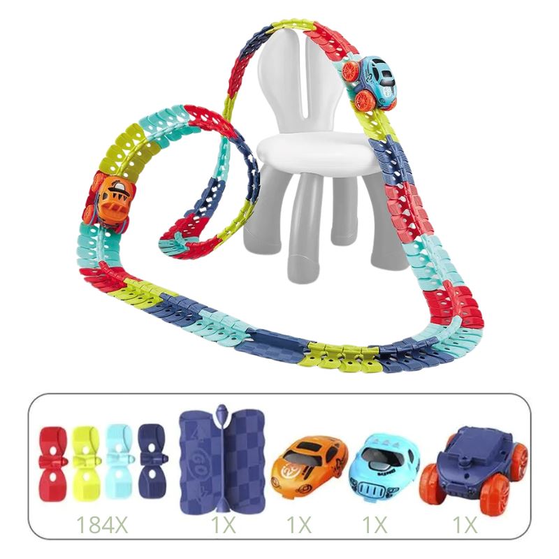 Brinquedo Estrada Moldável Infantil Bambino Brinquedo Estrada Moldável Infantil Bambino Loja do Bambino 184 Peças 