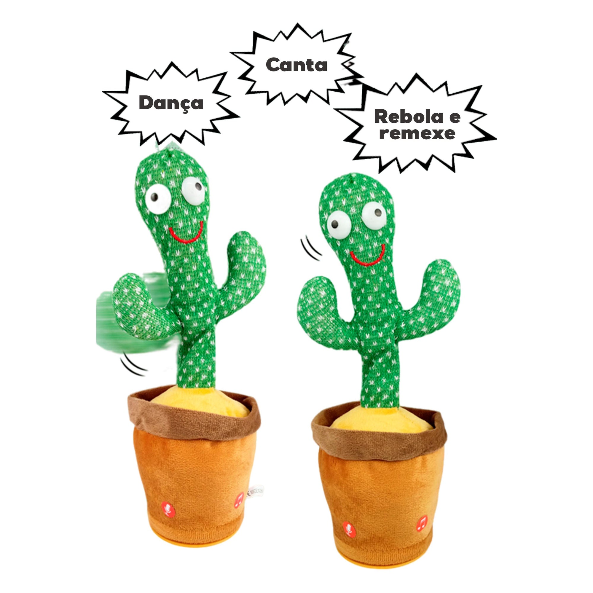 Cacto Dançarino Musical e Balançante - Diversão Garantida Cacto Dançarino Musical e Balançante - Diversão Garantida Loja do Bambino 