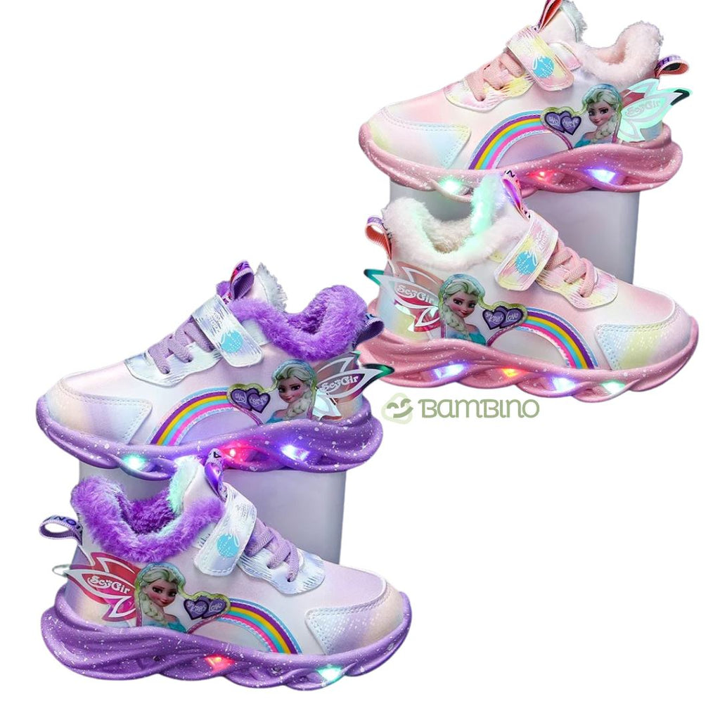 Tênis Princesa Elsa em Pelúcia Infantil Tênis Princesa Elsa em Pelúcia Infantil Loja do Bambino 