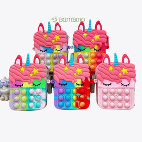 Pochete Unicórnio com Pop Fidget Pochete Unicórnio com Pop Fidget Loja do Bambino 