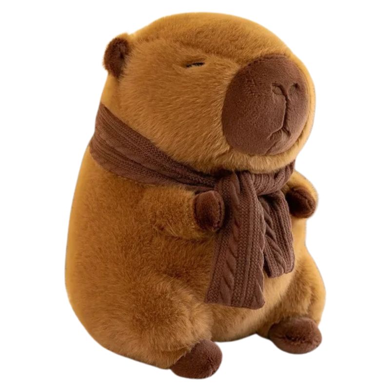 Capivara de Pelúcia com Cachecol Capivara de Pelúcia com Cachecol Loja do Bambino Modelo 01 25cm 