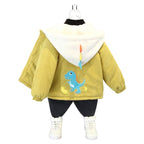 Casaco Infantil com Capuz de Dinossauro Casaco Infantil com Capuz de Dinossauro Loja do Bambino 