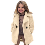 Casaco Infantil de Lã Transpassado Feminino Casaco Infantil de Lã Transpassado Feminino Loja do Bambino Bege 90 