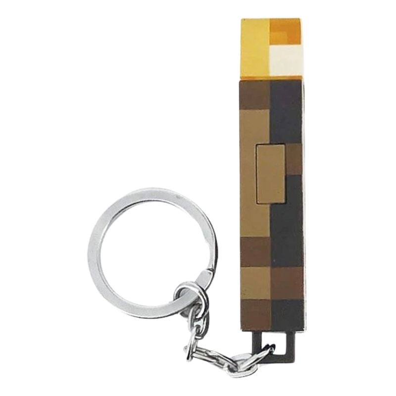 Chaveiro Tocha Iluminada Minecraft Chaveiro Tocha Iluminada Minecraft Loja do Bambino 