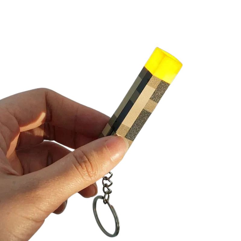 Chaveiro Tocha Iluminada Minecraft Chaveiro Tocha Iluminada Minecraft Loja do Bambino 