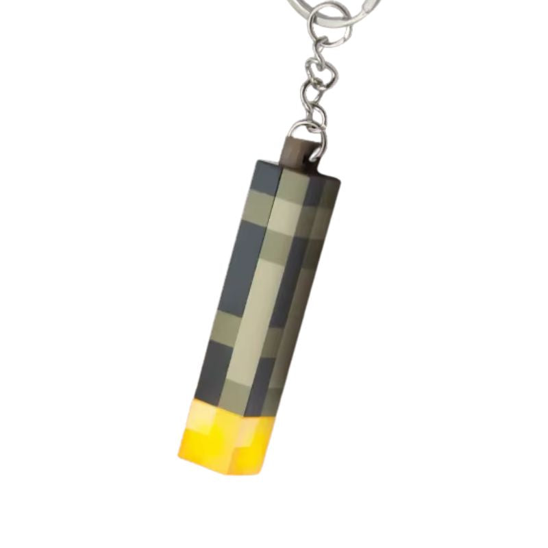 Chaveiro Tocha Iluminada Minecraft Chaveiro Tocha Iluminada Minecraft Loja do Bambino 