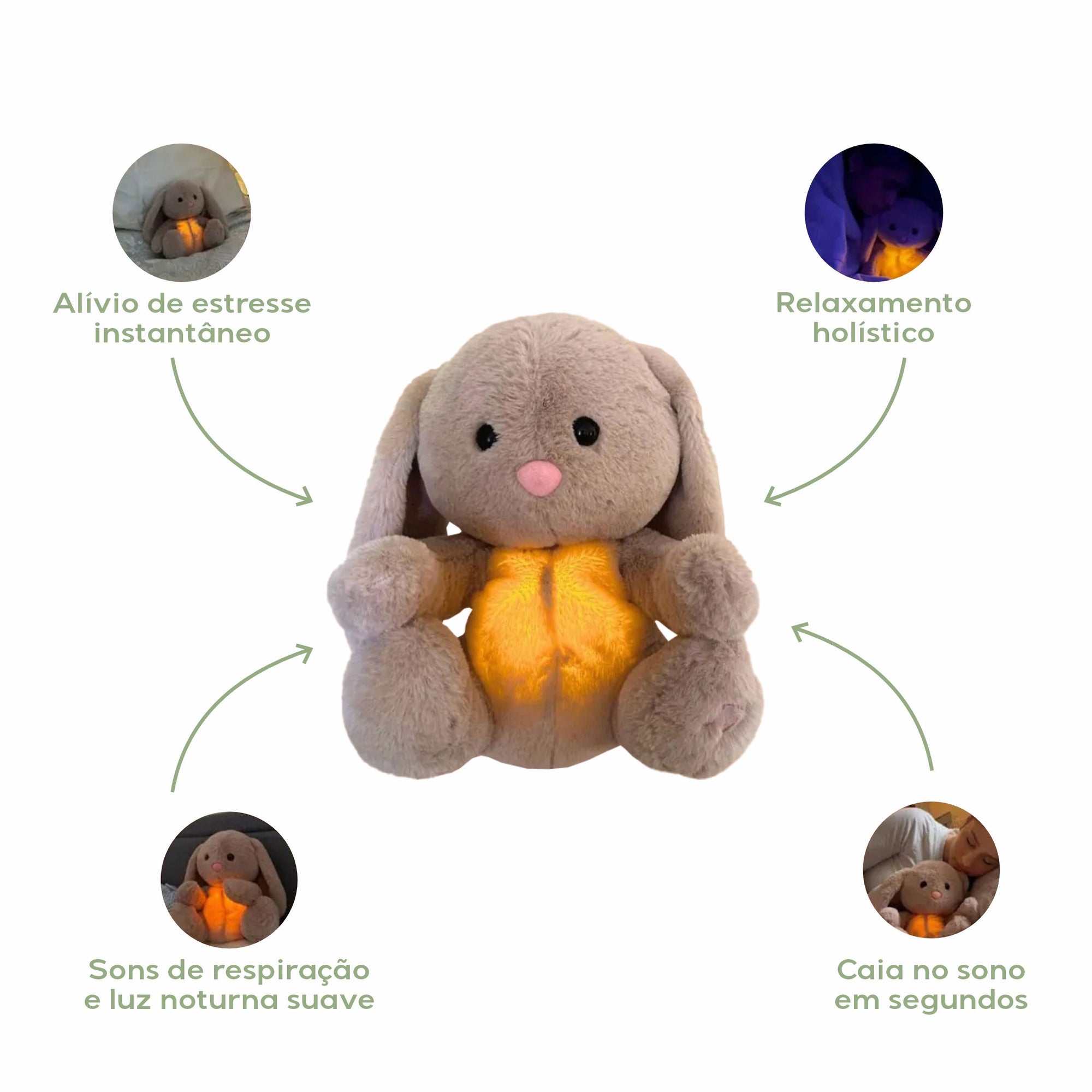 Coelho de Pelúcia que Respira Coelho de Pelúcia que Respira Loja do Bambino 