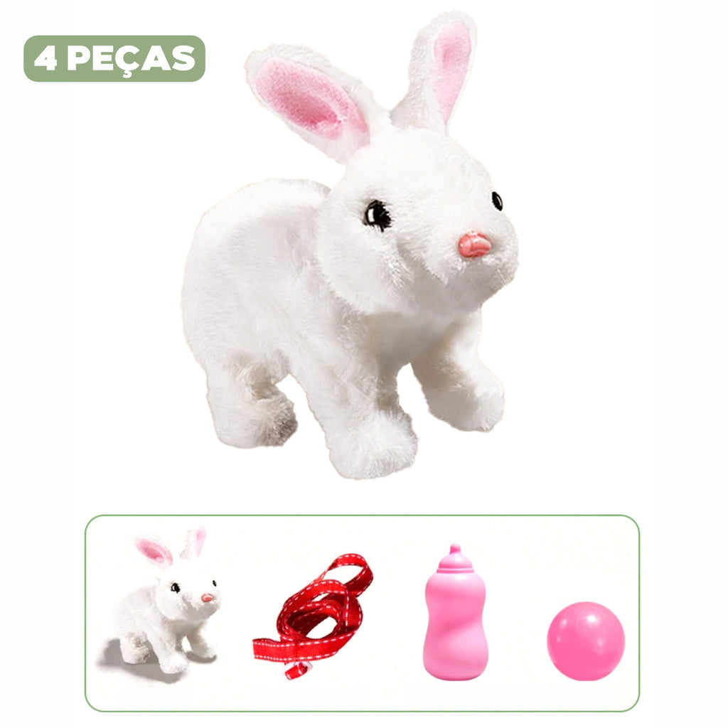 Coelho de Páscoa Pelúcia Elétrico Coelho de Páscoa Pelúcia Elétrico Loja do Bambino Modelo 01 com 4 Peças 