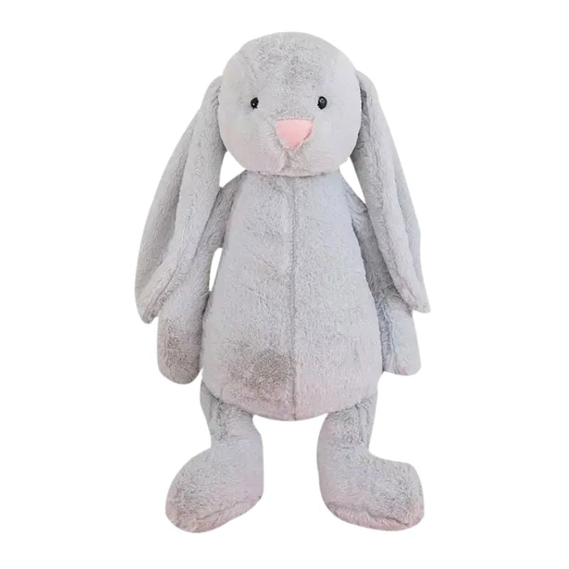 Coelho de Pelúcia Orelhas Grandes Coelho de Pelúcia Orelhas Grandes Loja do Bambino Cinza 35cm 