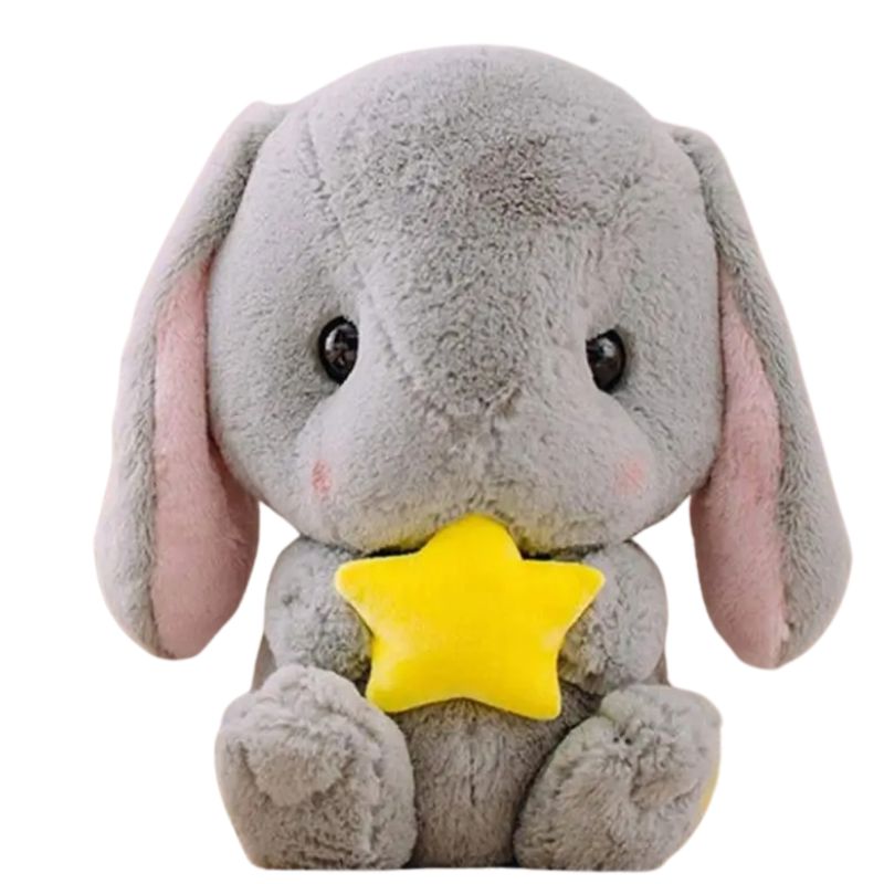 Coelho de Pelúcia Orelhudo Edição Páscoa Coelho de Pelúcia Orelhudo Edição Páscoa Loja do Bambino Modelo 04 22cm 