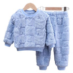Conjunto Blusa Calça Lã Infantil Conjunto Blusa Calça Lã Infantil Loja do Bambino Azul 80 