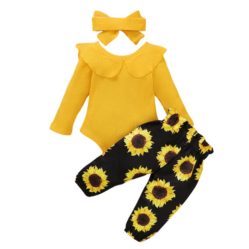 Conjunto Girassol Recém-Nascido Bambino Conjunto Girassol Recém-Nascido Bambino Loja do Bambino 