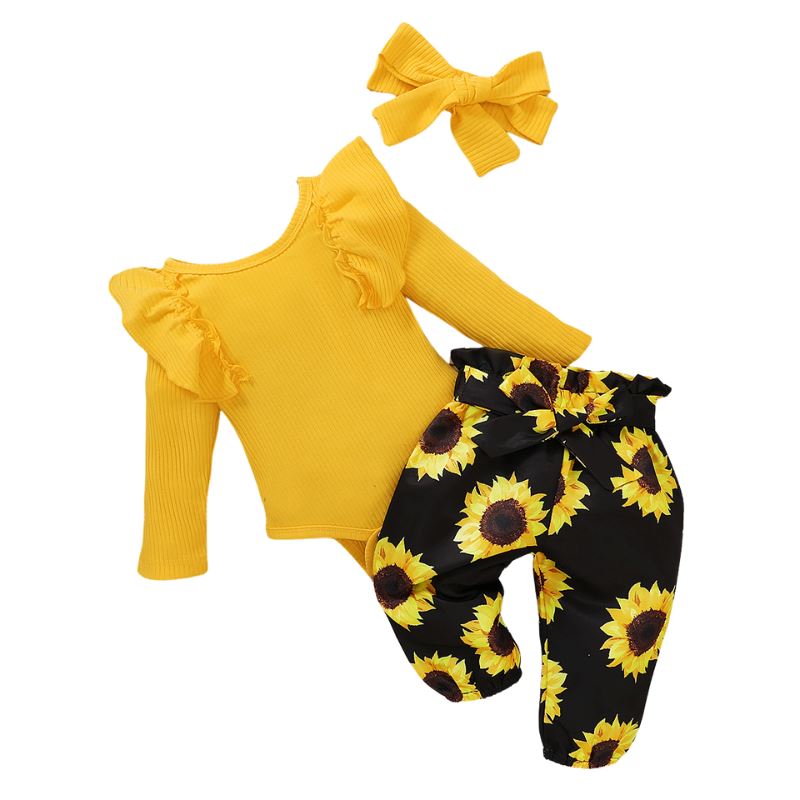 Conjunto Girassol Recém-Nascido Bambino Conjunto Girassol Recém-Nascido Bambino Loja do Bambino 