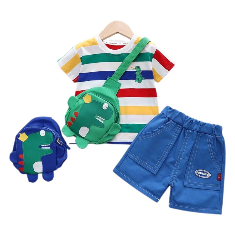 Conjunto Infantil Masculino Dinossauro - Bag Infantil de Brinde Conjunto Infantil Masculino Dinossauro - Bag Infantil de Brinde Loja do Bambino 