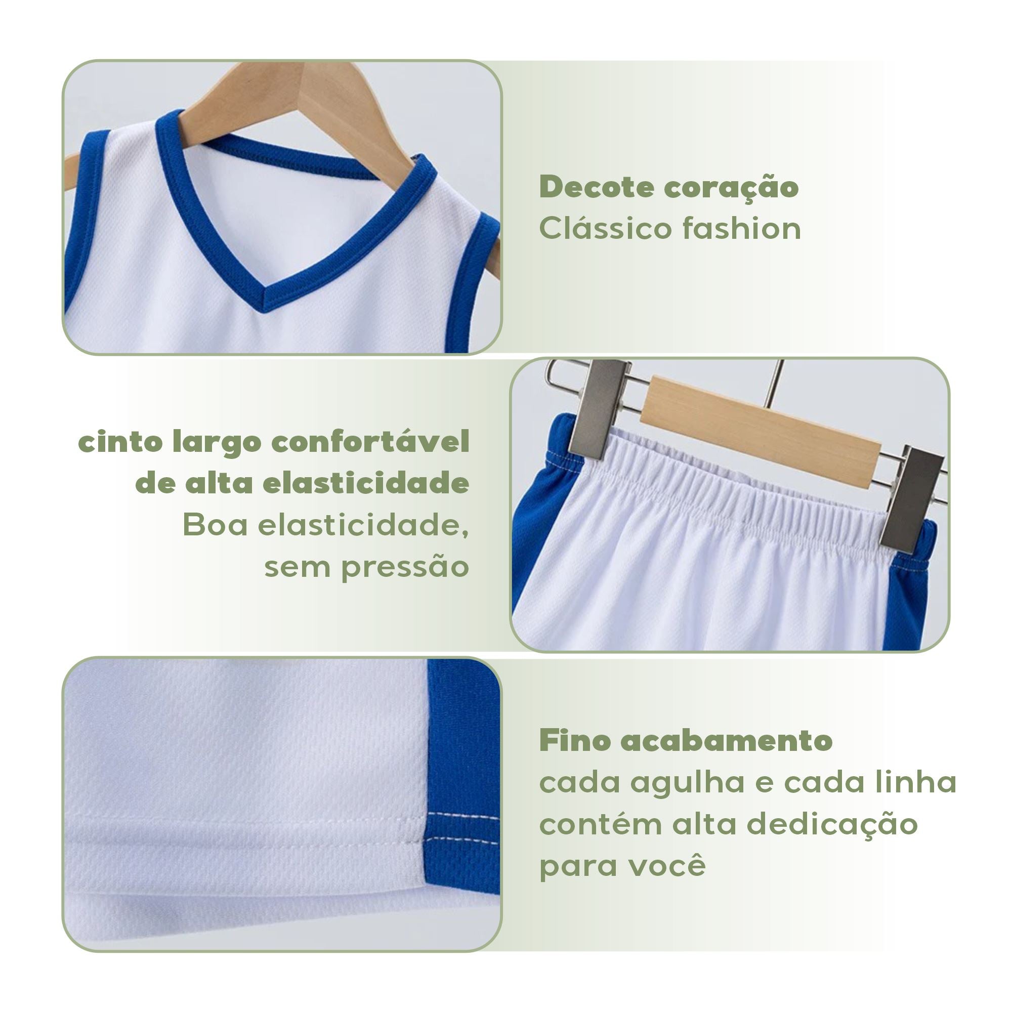 Conjunto de Basquete Infantil para o Verão - Conjunto com até 4 Unidades Conjunto de Basquete Infantil para o Verão - Conjunto com até 4 Unidades Loja do Bambino 