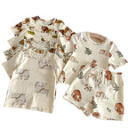 Conjunto Infantil Unissex com Estampa de Animais Conjunto Infantil Unissex com Estampa de Animais Loja do Bambino 