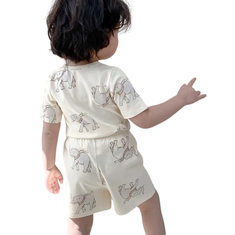 Conjunto Infantil Unissex com Estampa de Animais Conjunto Infantil Unissex com Estampa de Animais Loja do Bambino 