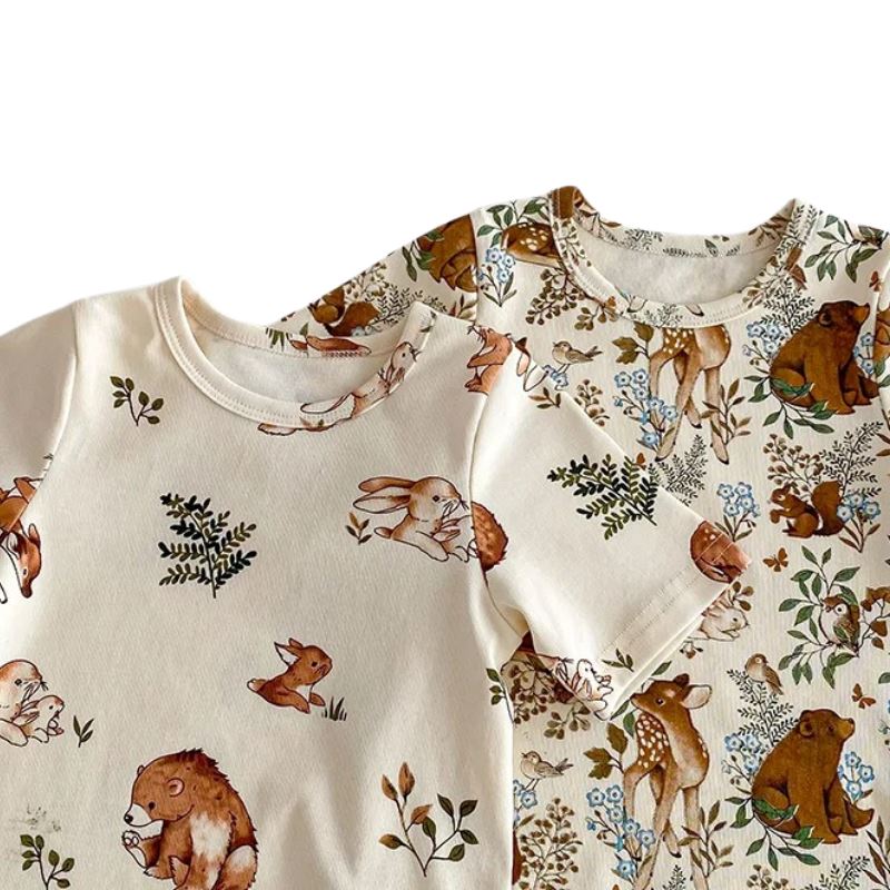 Conjunto Infantil Unissex com Estampa de Animais Conjunto Infantil Unissex com Estampa de Animais Loja do Bambino 