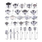 Conjunto Mini Cozinha Sundy em Aço Inoxidável Bambino Conjunto Mini Cozinha Sundy em Aço Inoxidável Bambino Loja do Bambino 