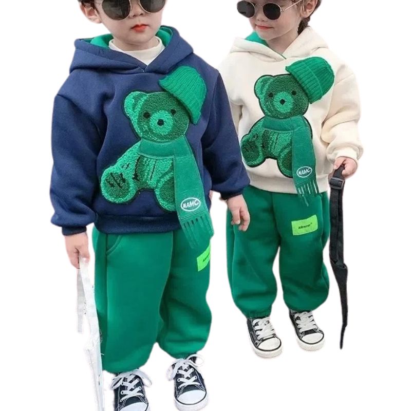 Conjunto Moletom Infantil Bordado de Ursinho Conjunto Moletom Infantil Bordado de Ursinho Loja do Bambino 