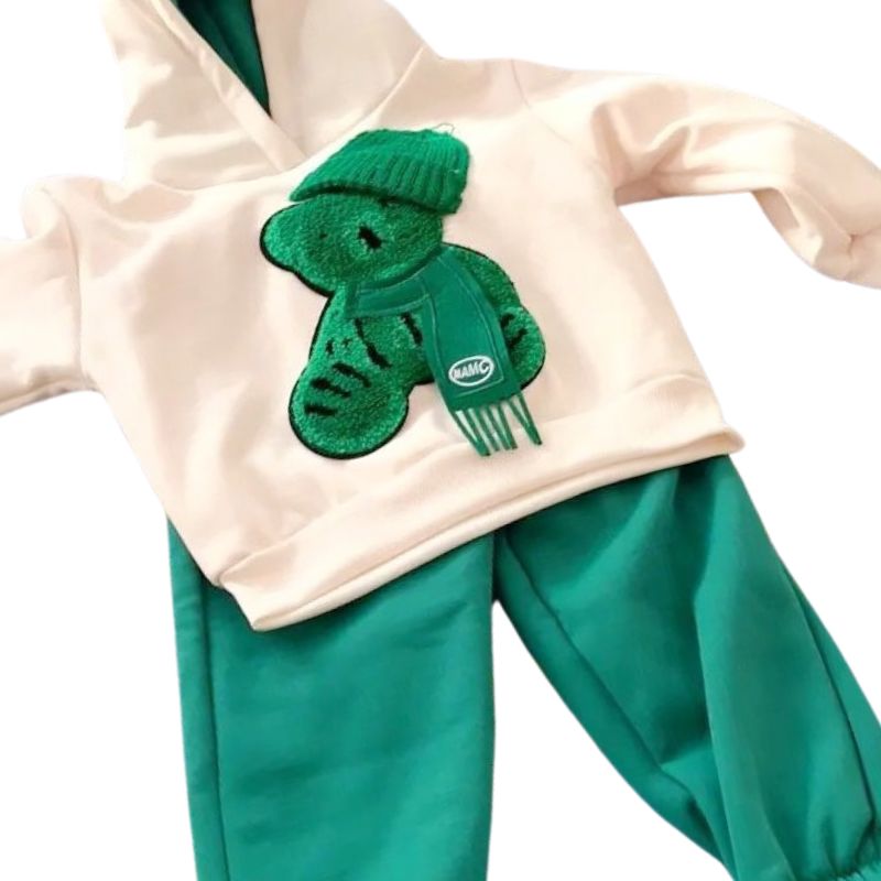 Conjunto Moletom Infantil Bordado de Ursinho Conjunto Moletom Infantil Bordado de Ursinho Loja do Bambino 