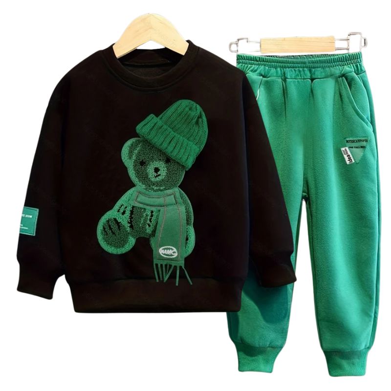 Conjunto Moletom Infantil Bordado de Ursinho Conjunto Moletom Infantil Bordado de Ursinho Loja do Bambino Modelo 01 90 
