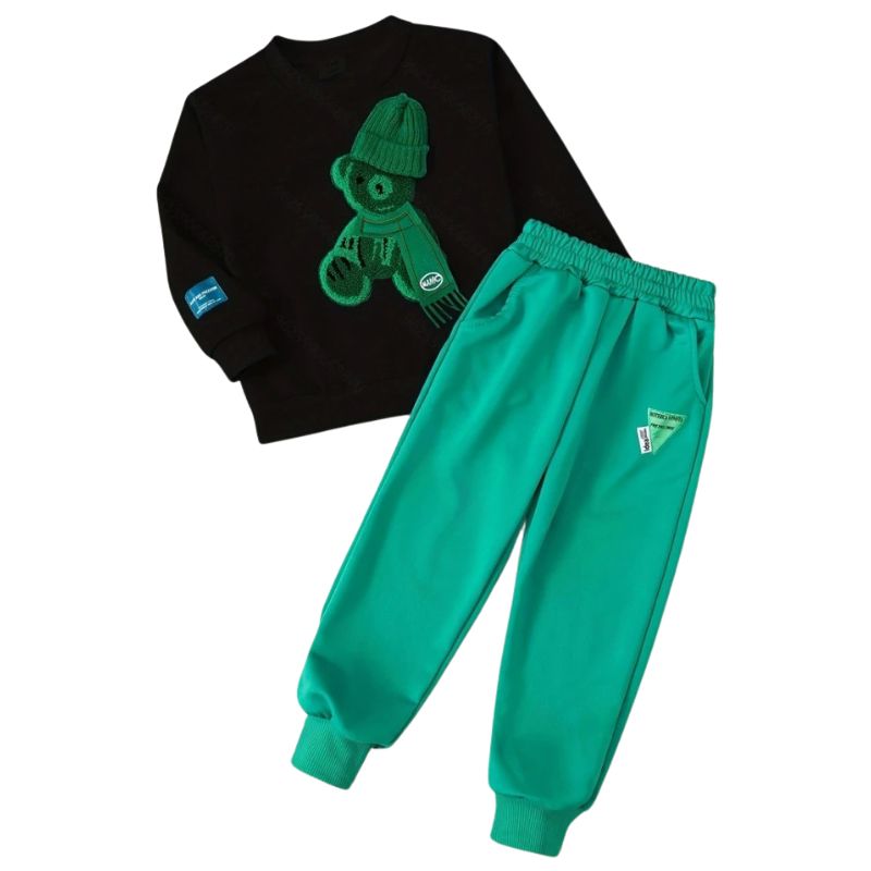 Conjunto Moletom Infantil Bordado de Ursinho Conjunto Moletom Infantil Bordado de Ursinho Loja do Bambino 