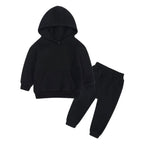 Conjunto Moletom Infantil Canguru Liso Conjunto Moletom Infantil Canguru Liso Loja do Bambino Preto 90 