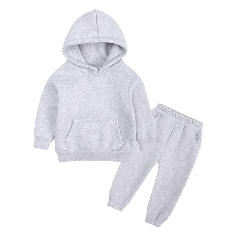 Conjunto Moletom Infantil Canguru Liso Conjunto Moletom Infantil Canguru Liso Loja do Bambino Cinza 90 